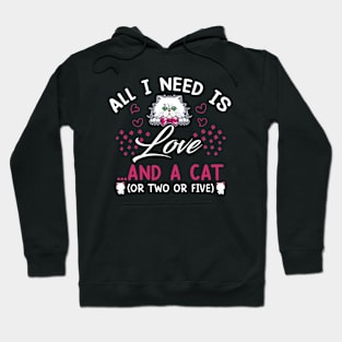 All I need cats mode white Hoodie